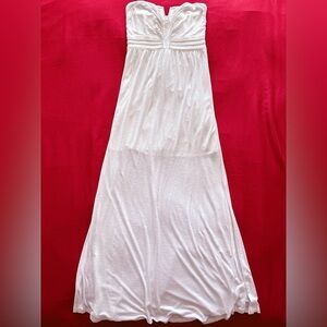 Guess White Strapless Dress